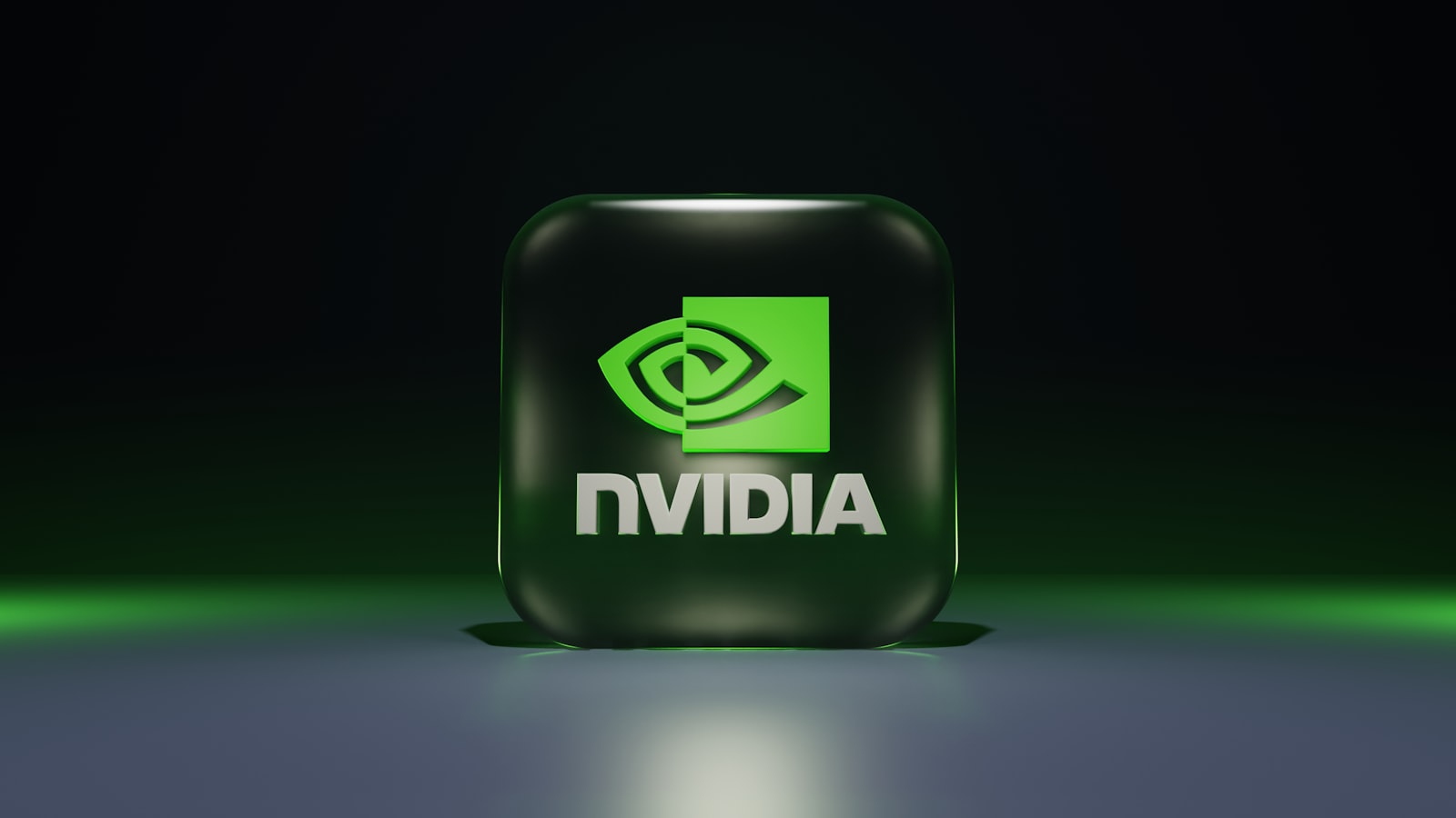 AI-generated illustration of a high-performance laptop on a desk displaying neural network graphics, representing local AI processing and Nvidia's AI PC push
