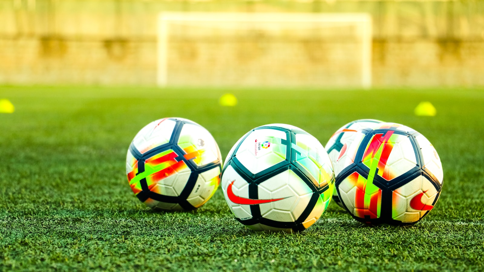 AI-generated illustration of two football teams facing off on a floodlit pitch at dusk, with tactical formation lines visible on the turf